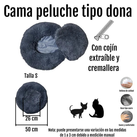Primer plano del borde elevado de cama para mascotas con espuma viscoelástica
