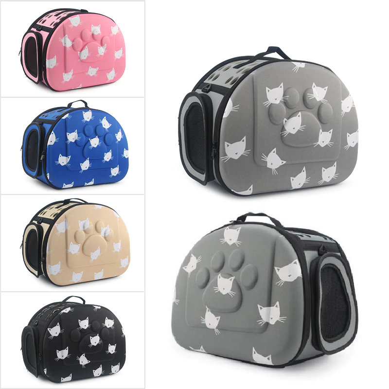 Bolso transportador EVA color champagne con diseño moderno y ventilación