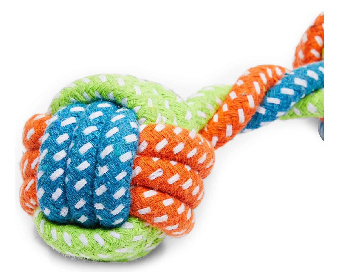 Accesorio para perros con diseño de hueso trenzado y colores vivos