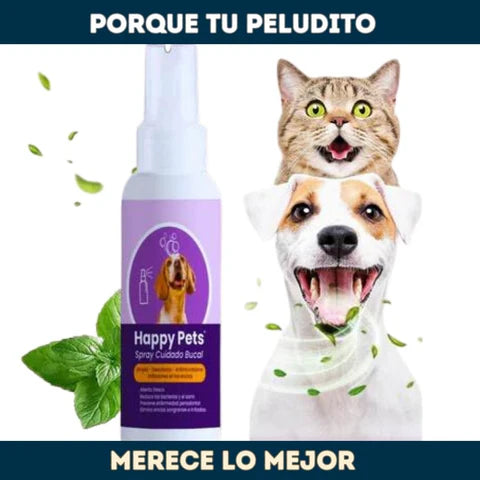 spray dental natural para perros y gatos Happy Pets
