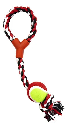 Juguete para mascotas de 40 cm con agarradera firme y colores neón brillantes