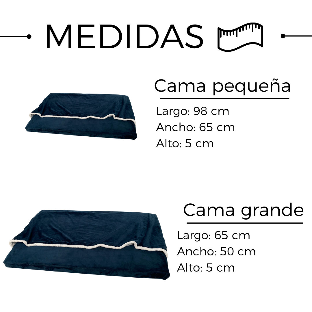 medidas y tampaños de nuestras camas rectangulares para mascotas que aman el buen descanso
