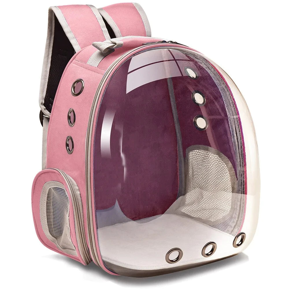 morral transportador para perros y gatos con ventana panorámica