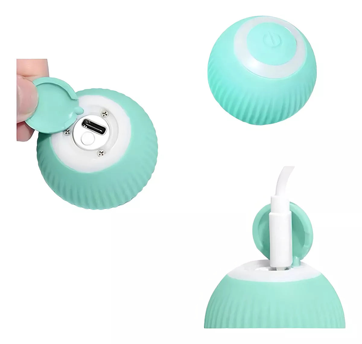 Pelota interactiva recargable USB-C para gatos y perros