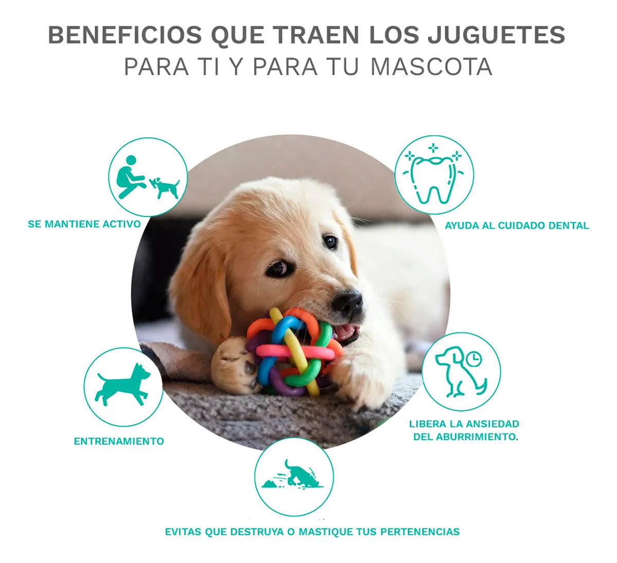 Vista cercana de la textura trenzada de la pelota nudo sonajero para mascotas