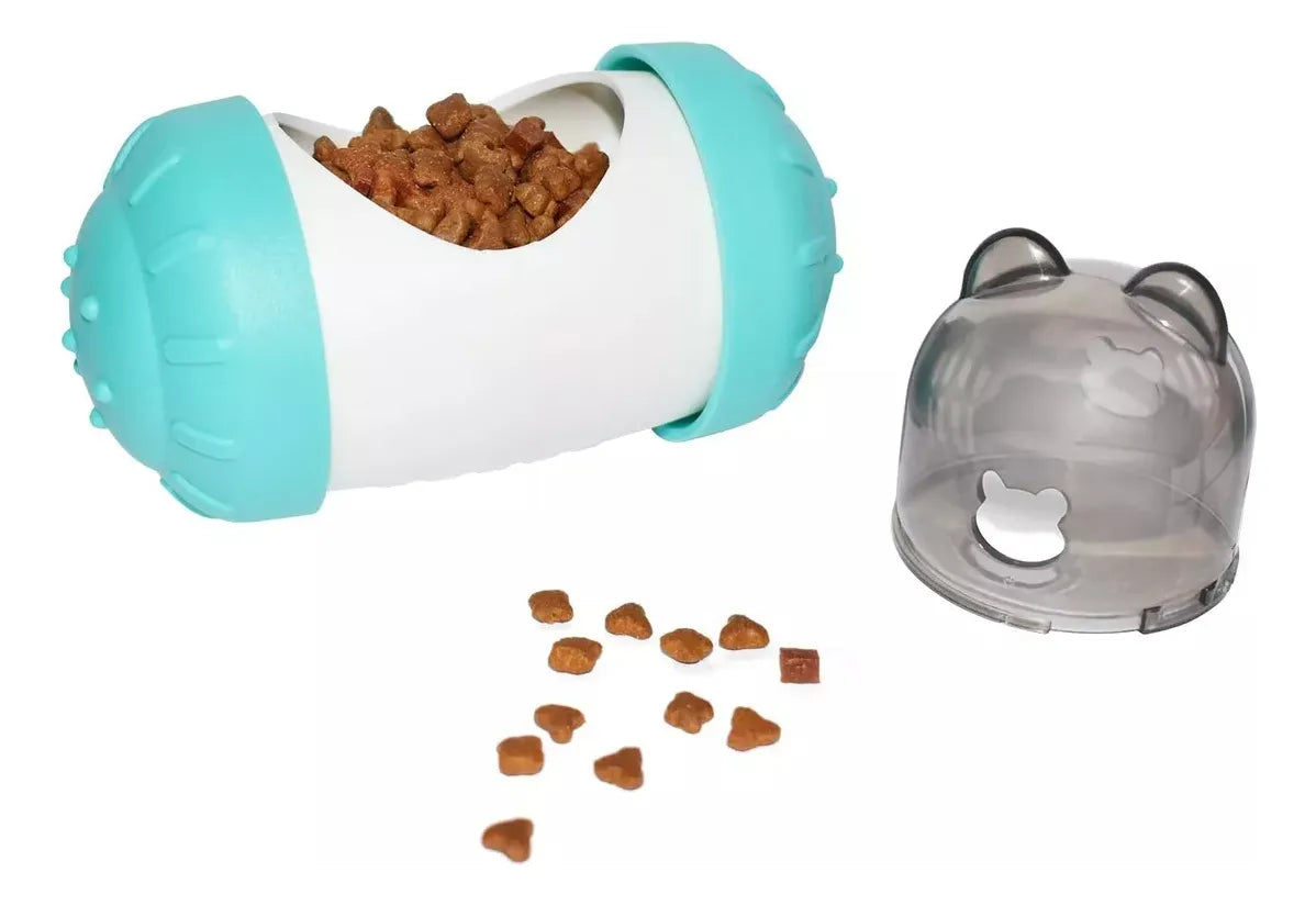 Dispensador interactivo de comida para mascotas en forma de pelota