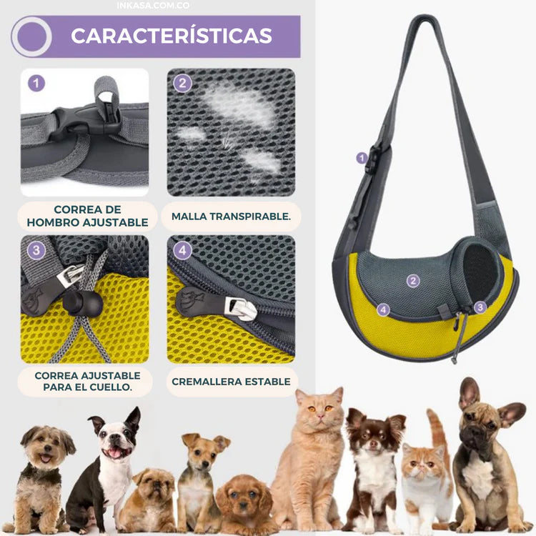 Bolso Cargador de Mascotas Tipo Canguro