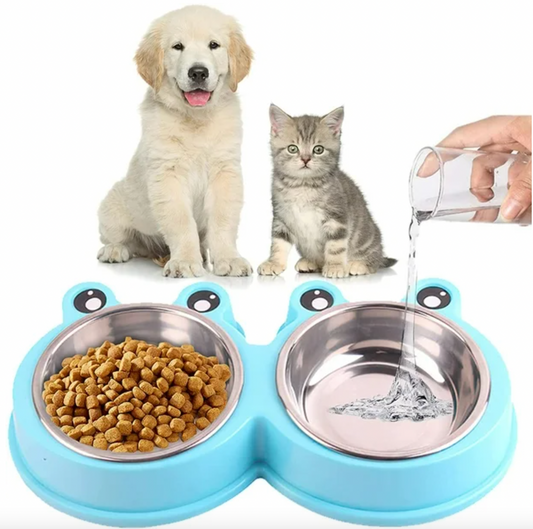 cuenco doble para perros y gatos